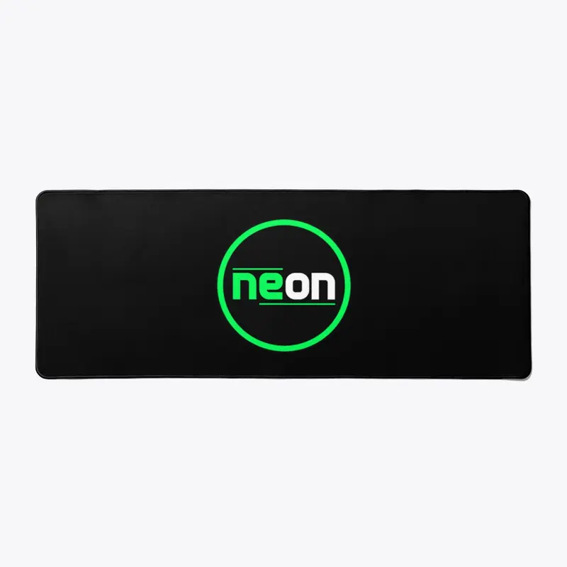 Premium Neon Logo Desk Mat